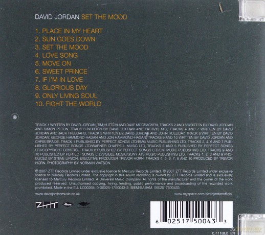 David Jordan: Set The Mood [CD]