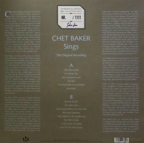Chet Baker: Sings-The Original Recordings Sleeve Marbre Argent [Winyl]