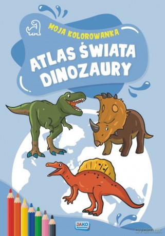 Atlas Świata Dinozaury kolorowanka 2 sztuki [KSIĄŻKA]