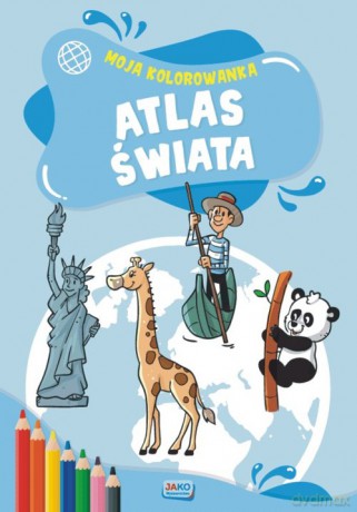 Atlas Świata kolorowanka 2 sztuki [KSIĄŻKA]