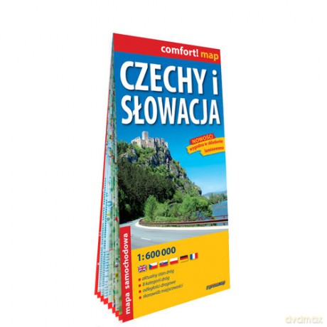 Czechy i Słowacja laminowana mapa samochodowa 1:600 000