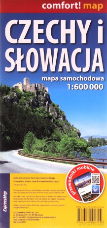 Czechy i Słowacja laminowana mapa samochodowa 1:600 000