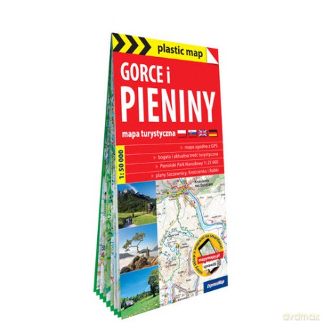 Gorce i Pieniny foliowana mapa turystyczna 1:50 000