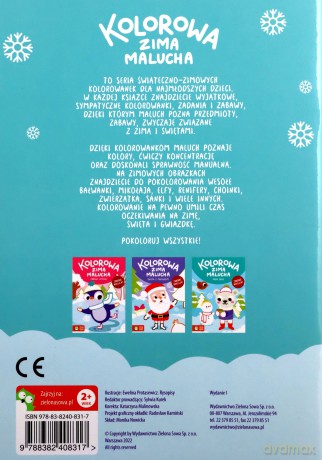 Kolorowa zima malucha Zimowe kolorowanie [KSIĄŻKA]