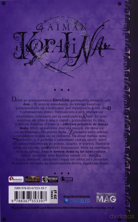 Koralina - Neil Gaiman [KSIĄŻKA]