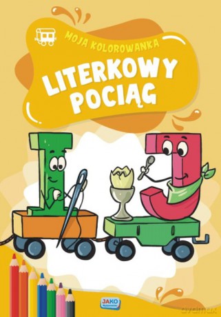 Literkowy pociąg kolorowanka 2 sztuki [KSIĄŻKA]