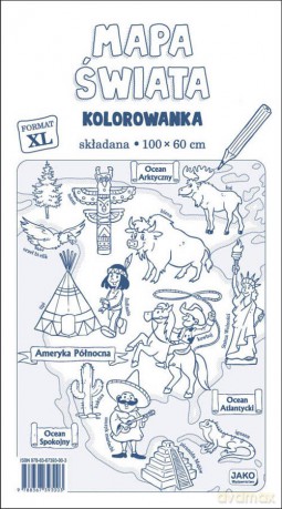 Mapa Świata Kolorowanka XL 2 sztuki [KSIĄŻKA]