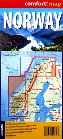 Norwegia (Norway); laminowana mapa samochodowa 1:1 000 000
