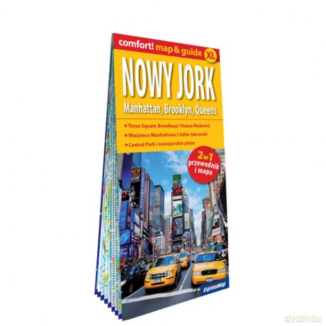 Nowy Jork. Manhattan, Brooklyn, Queens laminowany map&guide XL 2w1: przewodnik i mapa