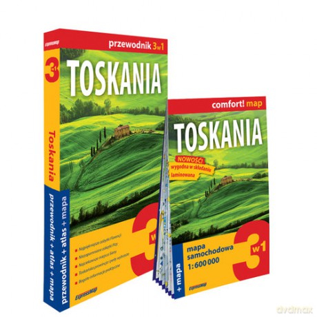 Toskania 3w1: przewodnik + atlas + mapa - Kamila Kowalska [KSIĄŻKA]