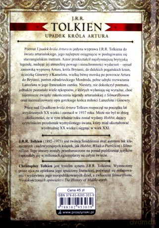 Upadek króla Artura - J.R.R Tolkien [KSIĄŻKA]