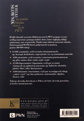 Wielki słownik wyrazów bliskoznacznych PWN [KSIĄŻKA]