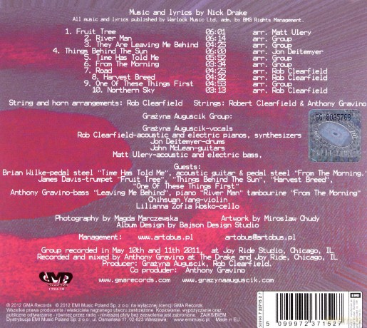 Grażyna Auguścik: Man Behind The Sun - Songs Of Nick Drake (ecopack) [CD]