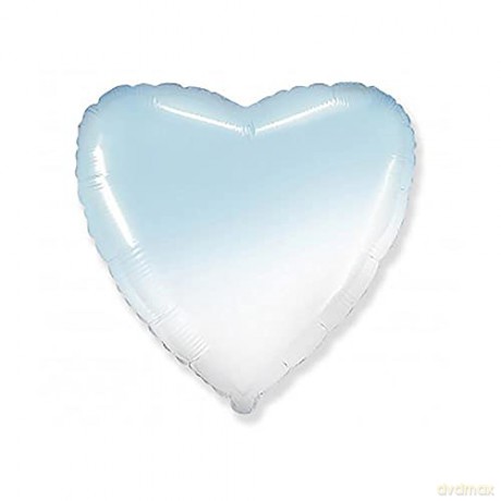 Balon foliowy JUMBO FX - Serce (gradient biało-błękitny)