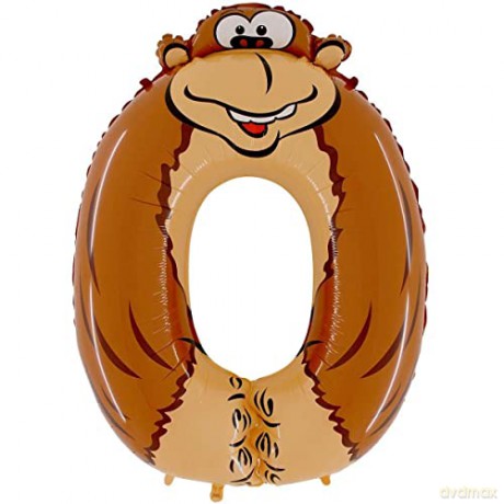 Balon Numer 0 Animal Gorilla 40 40-0WE-P
