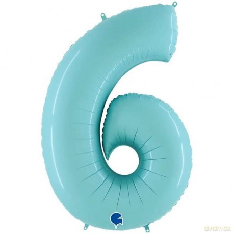 Balon Numer 6 Pastel Blue 066PB-P