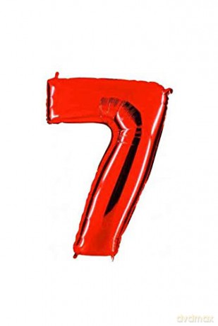 Balon numer 7 czerwony 087R