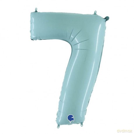 Balon Numer 7 Pastel Blue 067PB-P