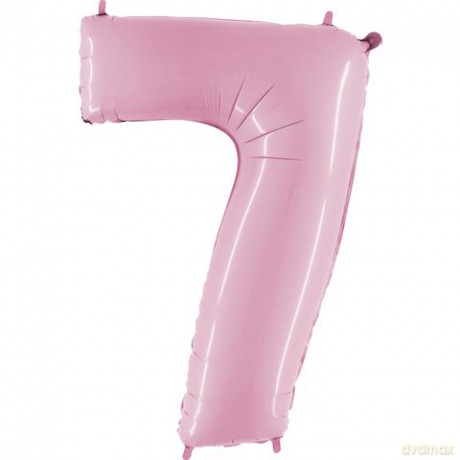 Balon Numer 7 Pastel Pink 077PP-P