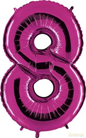 Balon Numer 8 Fioletowy 058P-P