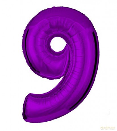 Balon Numer 9 Fioletowy 059P-P