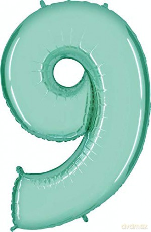 Balon Numer 9 Pastel Blue 069PB-P