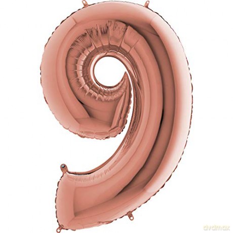 Balon Numer 9 rose gold 239RG-P