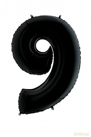 Balon Numerek 9 Czarny 049K-P