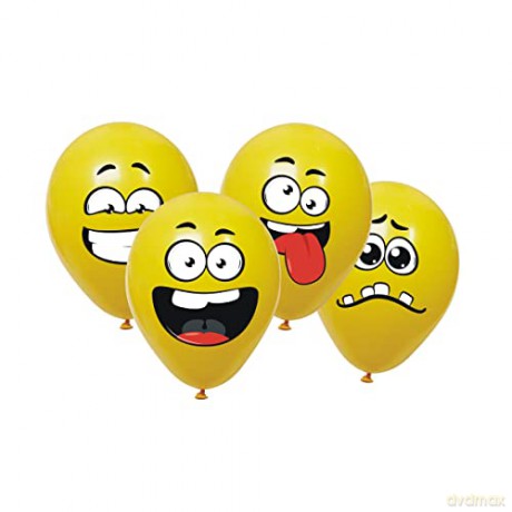Balony Buźki - zrób to sam (4 wzory) (6 szt.)