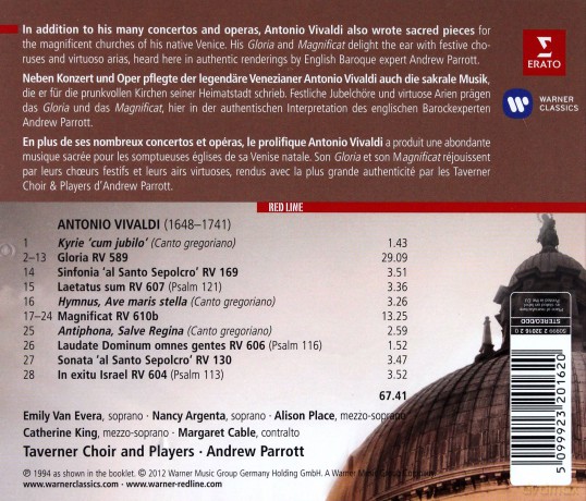 Andrew Parrott: Gloria, Magnificat [CD]