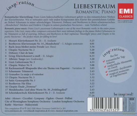 Liebestraum: Romantic Piano [CD]