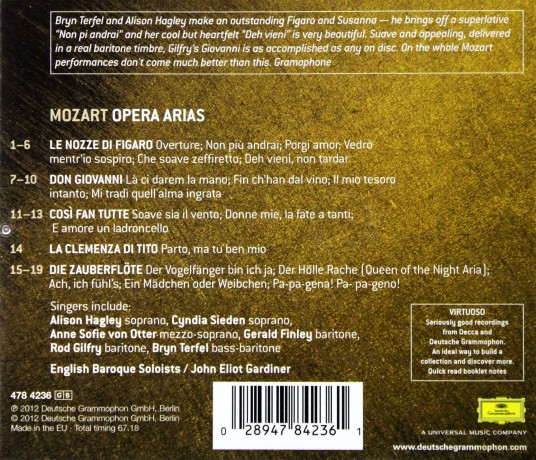 John Eliot Gardiner: Mozart Opera Arias (Virtuoso) [CD]