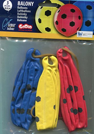 Balony Premium Piłka nożna, piłki z gumką, 3 szt.