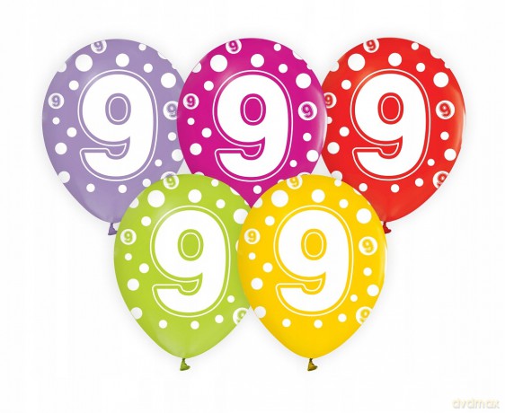 Balony z cyframi: 9, 12