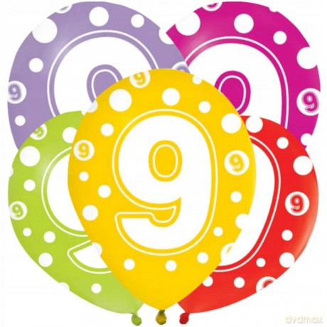 Balony z cyframi: 9, 12