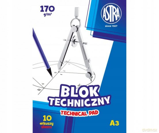 Blok techniczny a3 170g 2600