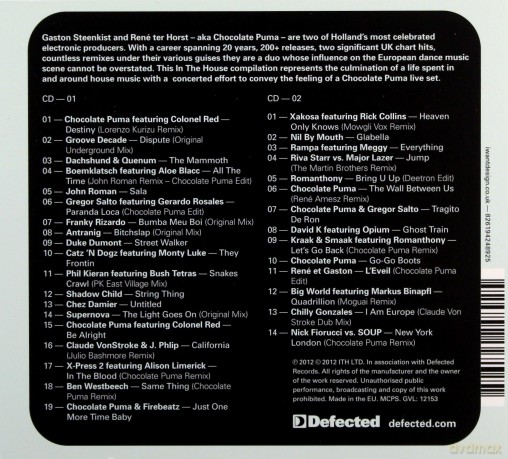 Defected Presents Chocolate Puma In The House (digipack) [2CD]