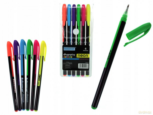 Dlugopisy Zelowe 4166 Neon 6 Kol.
