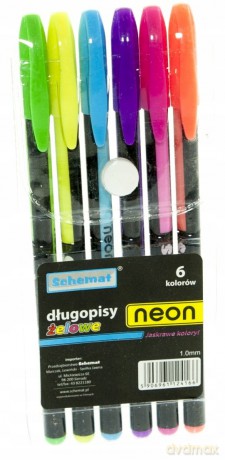 Dlugopisy Zelowe 4166 Neon 6 Kol.
