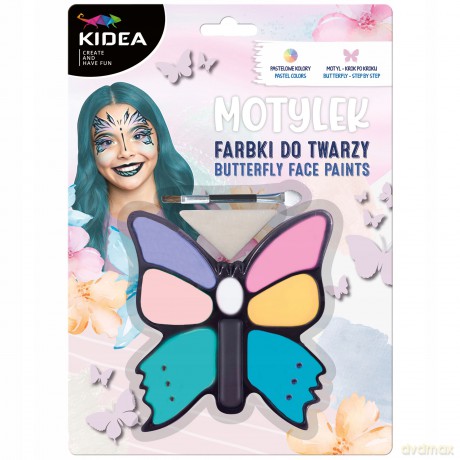 Farbki do twarzy motylek 8kol. kidea