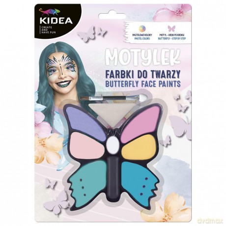 Farbki do twarzy motylek 8kol. kidea