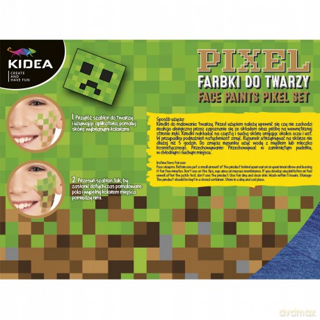 Farbki do twarzy zestaw pixel kidea