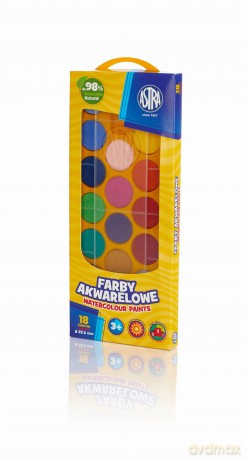 Farby akwarelowe Astra 18 kolorow - fi 2