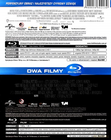 Brad Pitt Kolekcja: Bękarty wojny + Joe Black [BOX] [2xBlu-Ray]