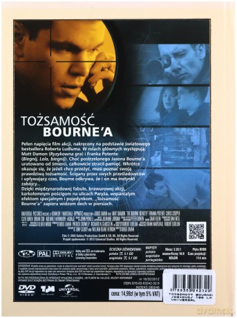 Tożsamość Bourne'a (booklet) [DVD]
