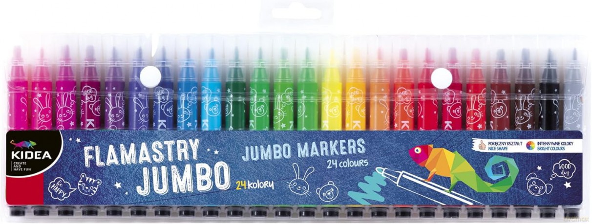 Flamastry Jumbo 24 Kolory Kidea
