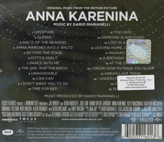 Anna Karenina soundtrack [CD]