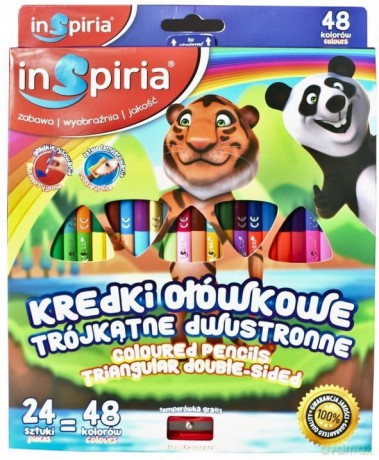 Inspiria - Kredki Trojkatne Dwustronne 2