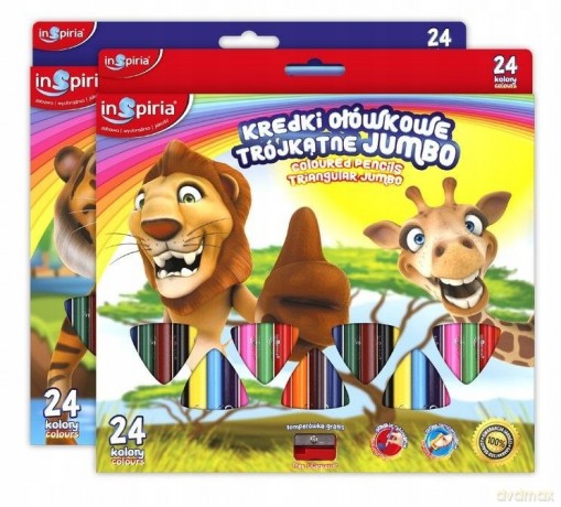 Inspiria - Kredki Trojkatne Jumbo 24 Kol