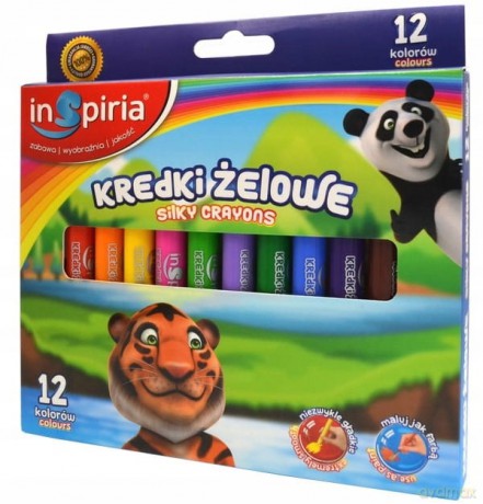 Inspiria - Kredki Zelowe 12 Kol. 8434
